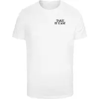 Mister tee Camisa 'Take It Easy Palm Paradise' preto / branco