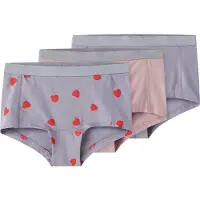Name it Calcinhas Hipster Lavender Hearts 3 Unidades