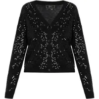 Faina Casaco de malha 'Festive' preto