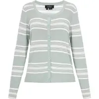 Usha Casaco de malha 'Classic' menta / branco