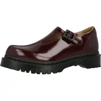 Dr. Martens Sabrinas Rejena Mary Jane Cherry Red Laquered Leather mulheres - Bordô - 38