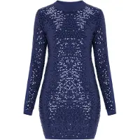 Faina Vestido de malha 'Festive' navy