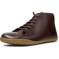 Camper para homem. 36411-118 Sapatilhas Peu Cami em pele castanha (42), Couro, Marrom, Plano, Cordão, Casual