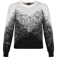 Faina Pullover preto / prata / branco