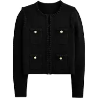 Imily Bela Casaco de malha preto / branco