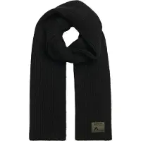 Superdry unisex. Y9310081A Cachecol de malha Workwear preto (OSFA), Casual, Lã, Polister Reciclado, Sustentável