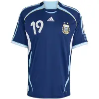 Adidas Camisola de futebol 'Argentina Away 2006 Messi' azul claro / azul escuro / branco