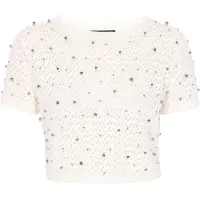 Faina Pullover 'Festive' offwhite