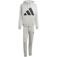 Adidas Fato de desporto 'BIG LOGO HOODED' cinzento / preto