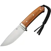 CIVIVI Cloud Peak C23044-3 Satin Nitro-V, Guibourtia Wood, Nickel Silver Guard, faca fixa