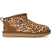 Ugg - Botas e botins mulher - W Classic Ultra Mini Plains Felicity Leopard Jasmine para Mulher - Tamanho 10 US - Castanho