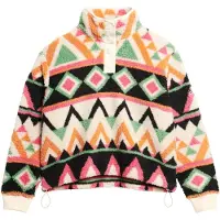 Superdry para mulher. W2012348A Camisola de gola redonda multicolor (XL), Casual, Poliéster, Manga comprida