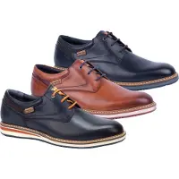 Pikolinos para homem. M1T-4050C1 Avila M1T-4050C1 sapatos de couro azul-marinho escuro (45), Plano, Cordão, Casual