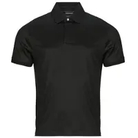 Emporio Armani para homem. EM004588_AF10017 Pólo com micro-águia preta folhada (S), Preto, Casual, Manga curta, Lyocell