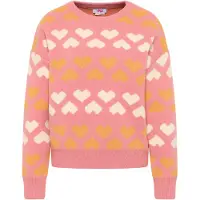 Mymo Pullover 'Blonda' pêssego / rosa / branco