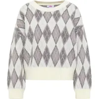 Mymo Pullover cinzento escuro / acinzentado / branco lã