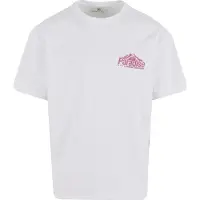 Mister tee Camisa 'Paradise Land' castanho / amarelo / rosa / branco