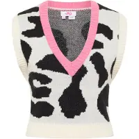 Mymo Pullover bege claro / rosa / preto