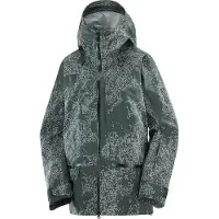 Salomon - Casacos ski mulher - Absolute 3L Print Jkt W Ao/Green Gables para Mulher - Tamanho L - Verde