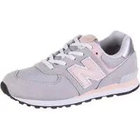 New Balance unisex para criança. GC574V1 Ténis 574 cinzento (20), Plano, Cordão, Casual, Esportivo, Cinza, Running, moda infantil