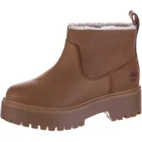 Timberland para mulher. TB0A283GEM71 Botas de couro com forro quente Stone Street castanhas (38 W), Marrom, 3 a 5cm, Nenhum, Casual