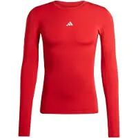 Adidas Camisa funcionais vermelho vivo / branco