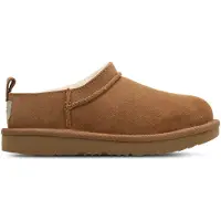 Ugg unisex para criança. 1174410K Botins Classic Micro Leather castanhos (35), Couro, Marrom, Plano, Nenhum, Casual, Homewear, moda infantil