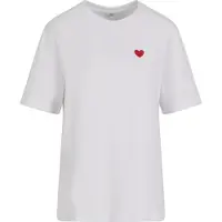 Mister tee Camisa 'Heart Shape' vermelho claro / branco