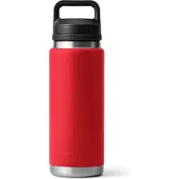 Yeti Rambler Bottle 26oz Chug Cap, Rescue Red, garrafa térmica com bico para beber, 769 ml