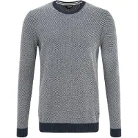 !Solid Pullover 'Dumon' azul / branco