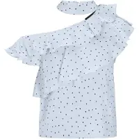 NAEMI Blusa 'Fashion Look' azul claro / preto