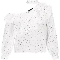 NAEMI Blusa preto / offwhite