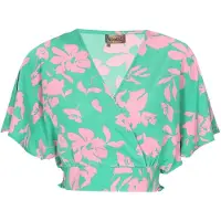 Ebeeza Blusa 'Fashion Look' turquesa / rosa