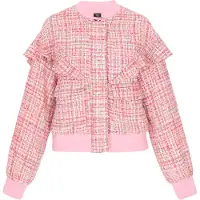 Faina Casaco meia-estação cinzento / laranja escuro / rosa claro / branco