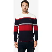 KOROSHI Pullover navy / vermelho escuro / branco
