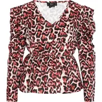 Faina Blusa 'Festive' vermelho / preto / branco