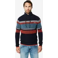 KOROSHI Pullover azul / navy / vermelho / branco