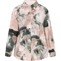 Usha Blusa verde escuro / pó / rosa escurecido / branco