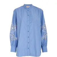 Peppercorn Blusa 'Netty' azul / branco