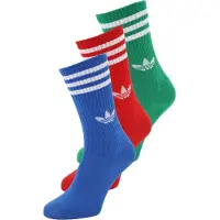 Adidas Originals Meias '3 STRIPES HIGH CREW SOCKS 3' navy / verde claro / vermelho vivo / branco