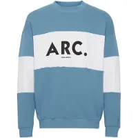!Solid Sweatshirt 'Caius' azul / preto / branco