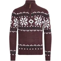 !Solid Pullover 'Norwin' navy / vermelho vinho / branco