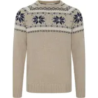 11 Project Pullover 'Timbro' azul / castanho claro / branco