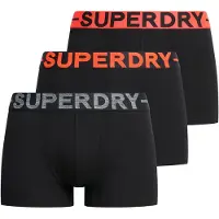 Superdry para homem. M3110450B Pack de 3 boxers Marca preto (M), Homewear, Algodão