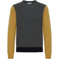 Casual Friday Pullover 'Karl' mostarda / acinzentado