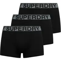Superdry para homem. M3110450B Pack de 3 boxers Marca preto (L), Homewear, Algodão