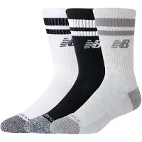 New Balance Meias Crew Active Lifestyle Striped Sortido