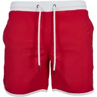 Urban Classics Calções de banho vermelho fogo / branco