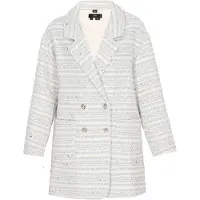 Faina Blazer creme / azul pastel / branco