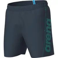 Arena Calções de surf 'Fundamentals Logo Boxer' cinzento escuro / jade